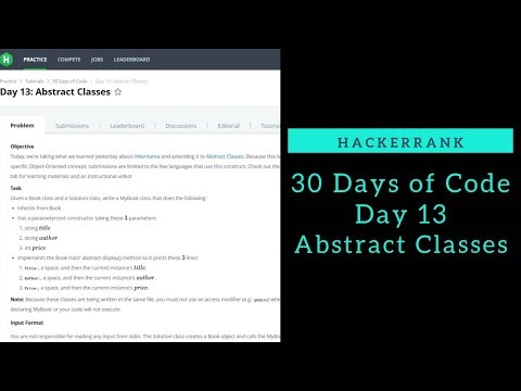 Abstract Classes ||