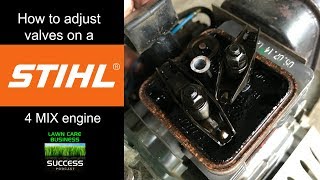 How to adjust valves on a stihl 4mix trimmer or blower