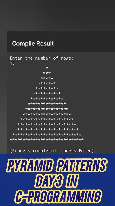 Pyramid Patterns Day3 in C-Programming #pyramid #pattern #cprogramming ...
