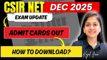 BREAKING 🚨 CSIR NET Dec 2025 Admit Card | How to Download