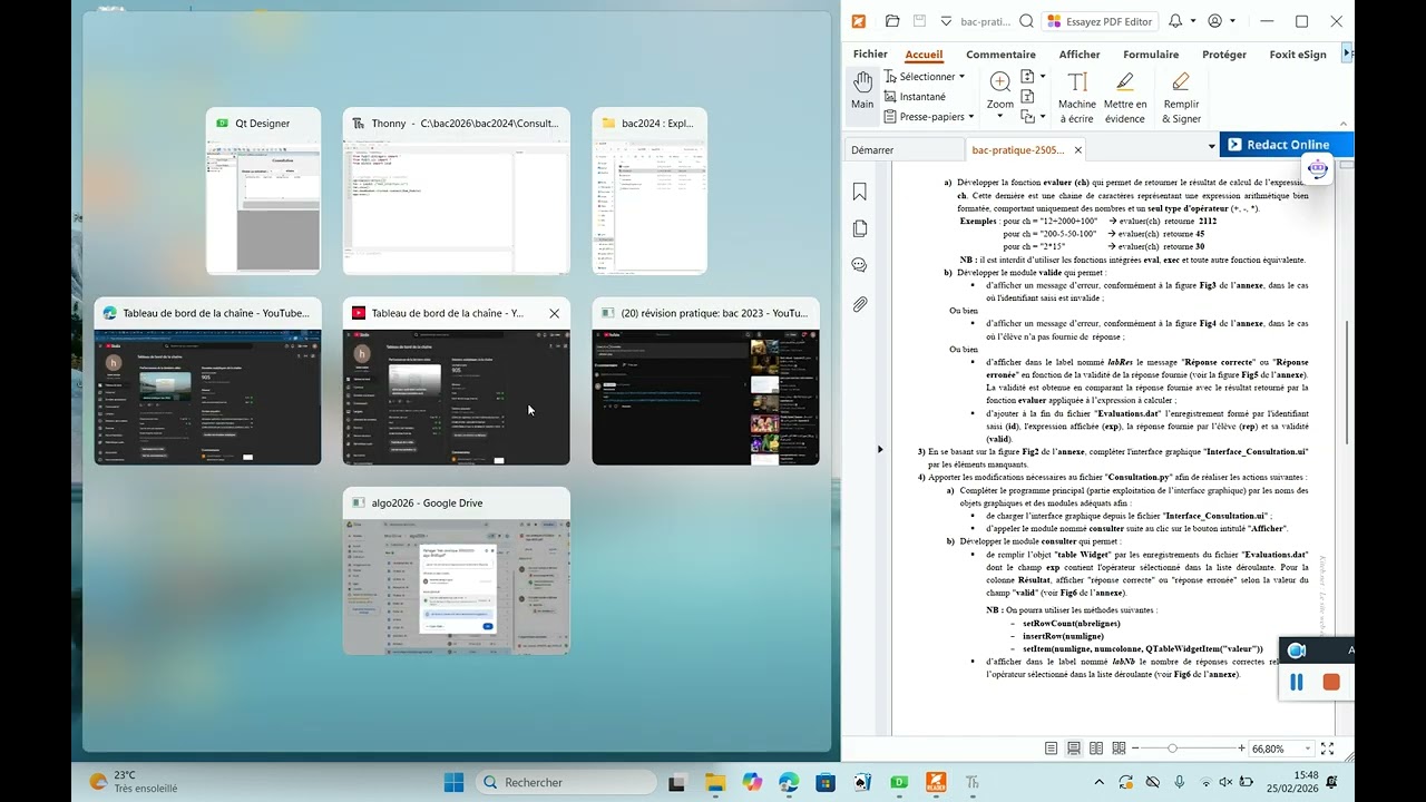 révision info 2026: correction pratique bac2024
