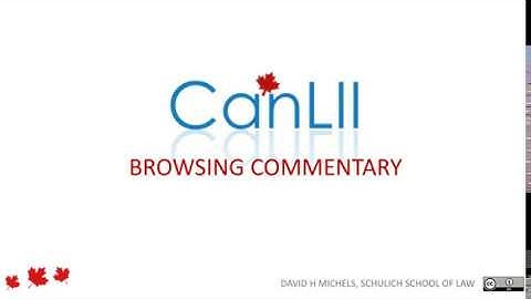 Browsing CanLII Commentary