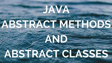 java abstract methods and abstract classes (manohar academy)