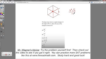 SAT Math - Question #58 (Area of a Regular Hexagon)