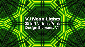 VJ Neon Lights Design Elements V1 | Motion Graphic Loops