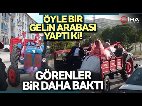 Sivas'taki Gelin Arabasını Görenler Dönüp Bir Daha Bakıyor