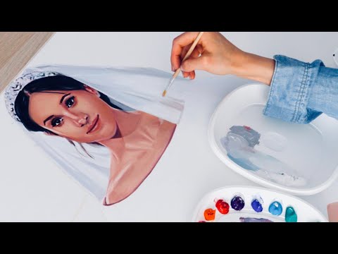 PAINTING Meghan Markle - Royal Wedding Dress