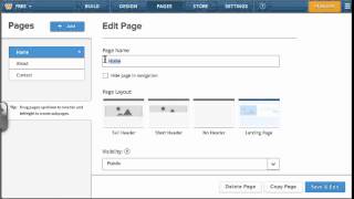 Organize Pages for ePortfolio in Weebly
