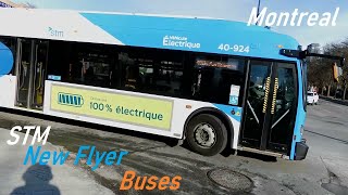 VERY FEW MONTREAL STM NEW FLYER IN ACTION BUSES + RIDE ON 40-024