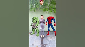 Spidergirl is the perfect match for Spiderman and Hulk #shorts #youtubeshorts #spiderman