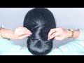 Simple Quick Low Bun Juda Hairstyle (Self Hairstyle) hair style girl for thin hair 👍