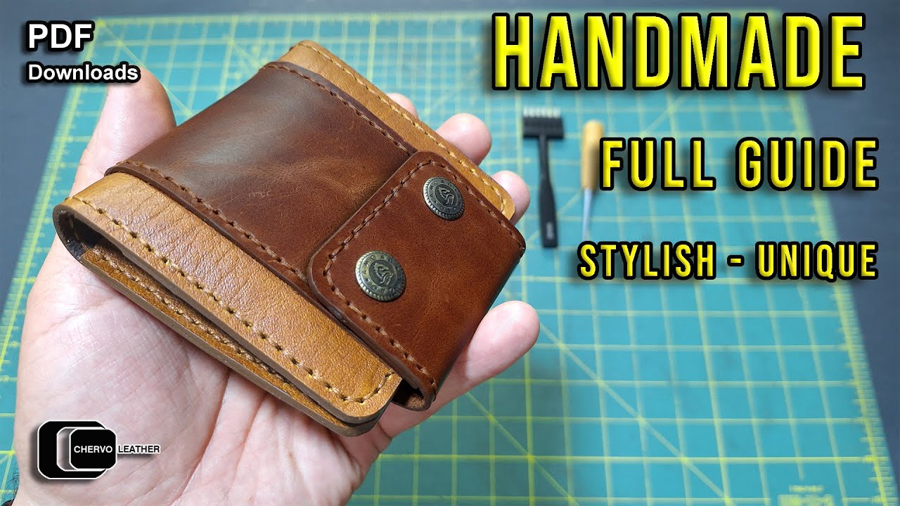 Handmade Leather Wallet Tutorial | Easy Step-by-Step Guide with PDF ...