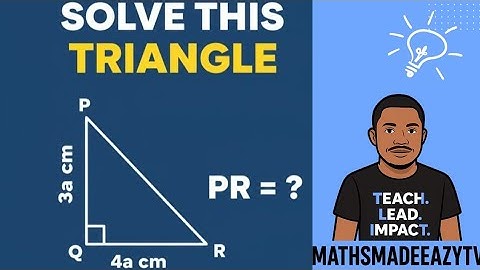 👉 Solve Right Angle Triangle Fast! | Pythagoras Theorem Example (PQ = 3a, QR = 4a)  @mathsmadeeazytv