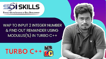 WAP TO INPUT 2 INTEGER NUMBER & FIND OUT REMAINDER USING MODULUS(%) IN TURBO C++