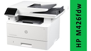HP M426fdw - replace cartridge, ADF copy, scan, install
