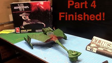 Build Done! AMT Klingon Cruiser Part 4 - 1/537 scale Model Kit Flea Market Save