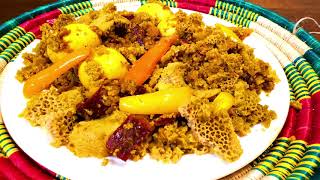 ETHIOPIAN FOOD | አልጫ ፍርፍር | ALICHA FERFER |