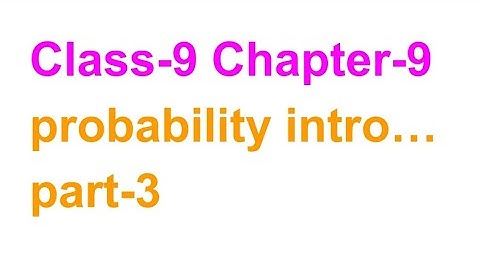 TN Class-9 Maths Chapter-9 Probability Introduction part-3