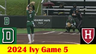 Dartmouth vs Harvard Softball Game Highlights, 2024 Ivy Tournament Game 5