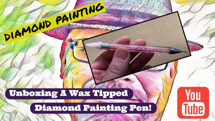 ZYNERY Diamond Painting Pen with Wax, Refillable Wax Pen, Rotating Glue  Point Drill Pen for Nail Art Rhinestones, Diamond Art Accessories and  Tools
