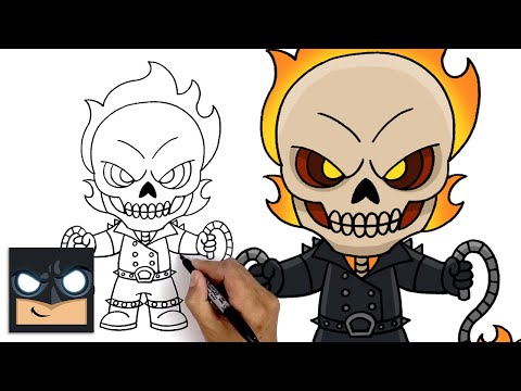 Video: How To Draw A Ghost Rider