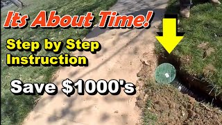$15 Catch Basin Saves You 1000's Over Channel Drain - Step by Step Install
