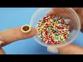 DIY MINIATURE REALISTIC HACKS AND CRAFTS  ICE CREAM, RAINBOW COOKIE, ROLL CAKE, MENTOS, COCA COLA