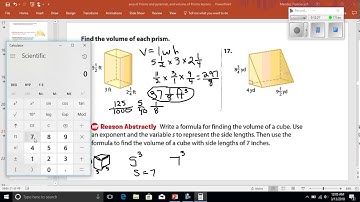 volume or prisms and pyramids HW video
