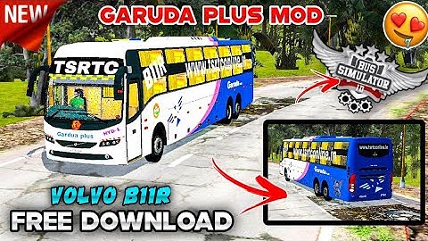 TSRTC Garuda plus Volvo b11r how to download & install in bus simulator indonasia in telugu