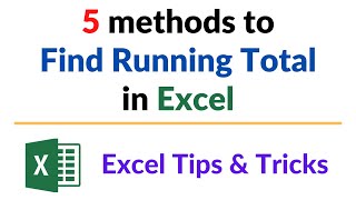 how to find running total in excel [5 methods]