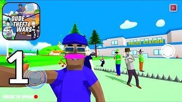 Dude Theft Wars - Gameplay Walkthrough Part 1 - Tutorial: Single Player (iOS, Android)