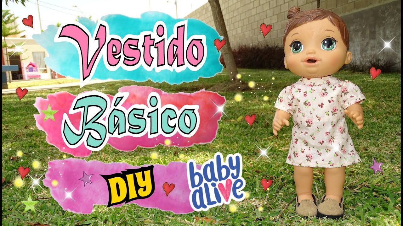 Vestido basico Baby Alive DIY Tutorial de Costura - Moldes Gratis - YouTube