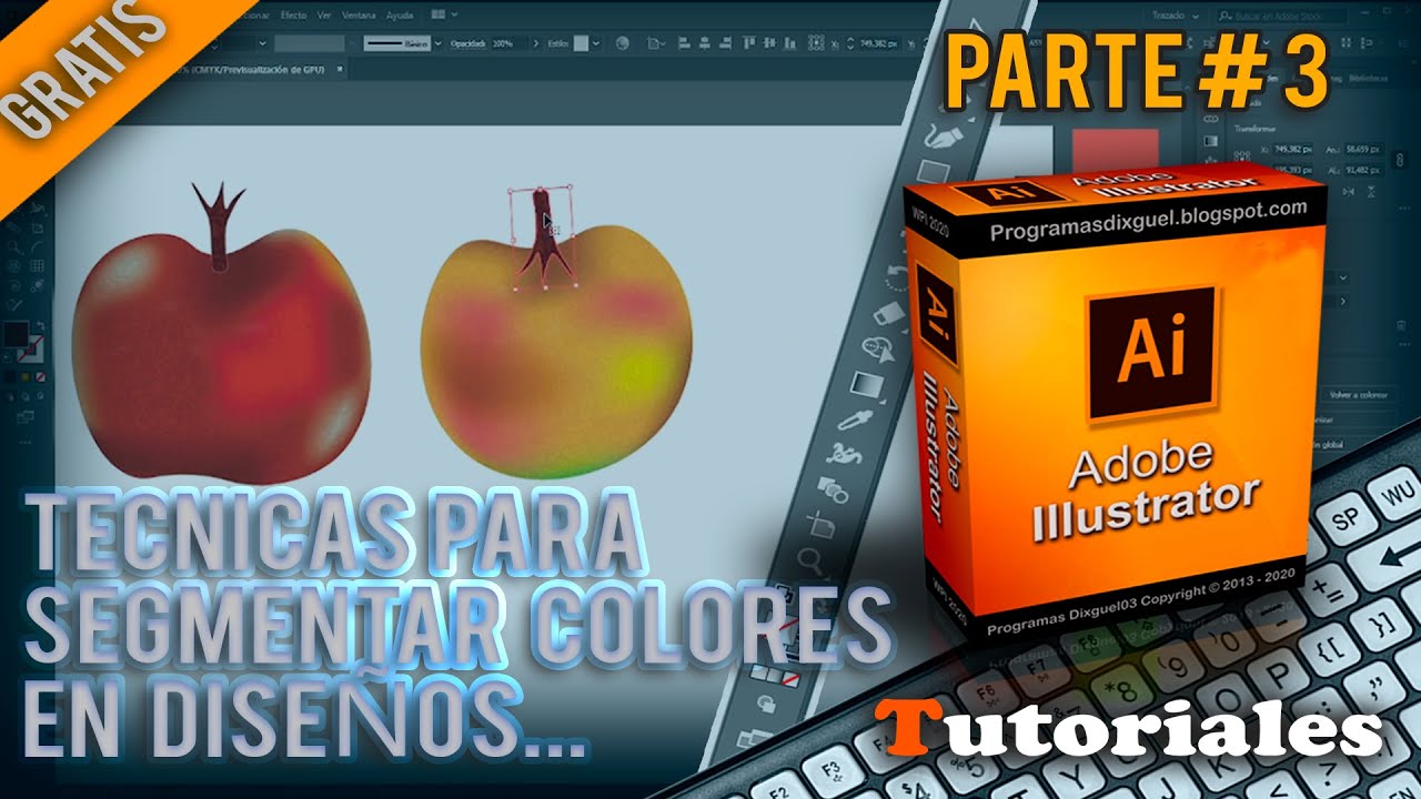 Como crear frutas en Adobe Illustrator CC │ Segmentación de Colores