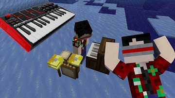 Making Music in Minecraft! (With a Piano IRL)