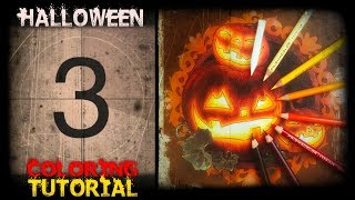 How to Color Glowing Pumpkins / Halloween Coloring screenshot 1