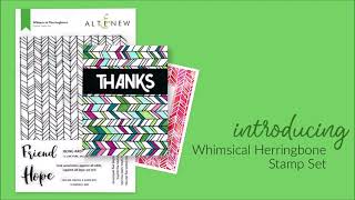 Whimsical Herringbone Background Design for Your Paper Crafted Projects