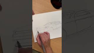 Basic Car Sketch Quick Tutorial #shorts