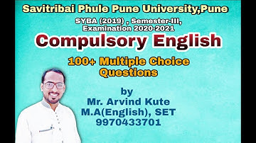 SPPU,Pune, SYBA (2019) Pattern, SEM-III/Term-1,Compulsory English-100 MCQ