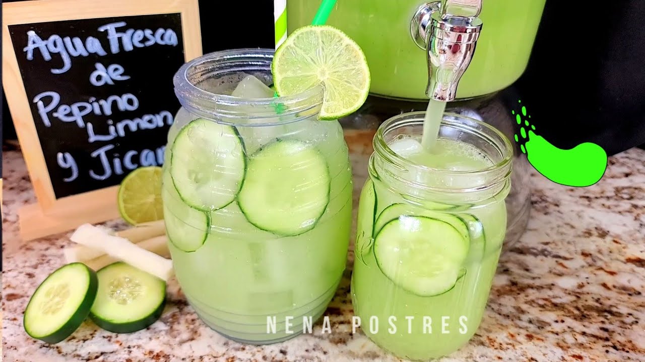 AGUA REFRESCANTE DE PEPINO LIMON Y JICAMA AGUA PARA EL CALORSITO agua-refrescante-de-pepino-limon-y-jicama-agua-para-el-calorsito