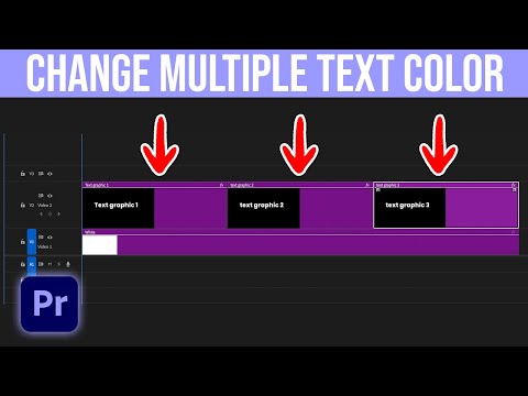 How To Change Color Of Multiple Text Graphics In Premiere Pro