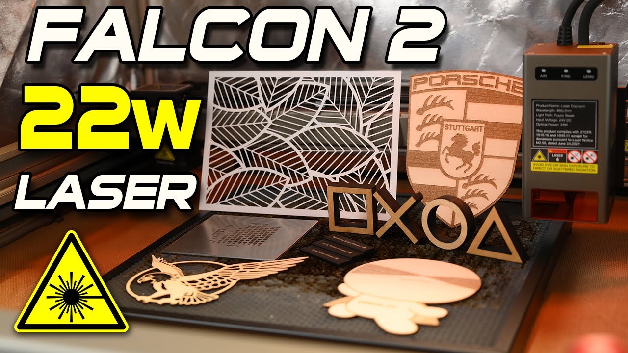 Falcon2 22W Laser Engraver & Cutter Premium Combo