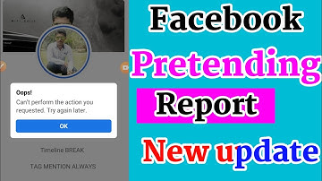 Facebook pretending Report New Update 2021 || One Report Fb I