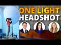 Easy professional headshot photography w one light