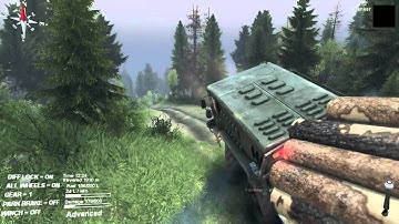 Spintires Walkthrough  - Volcano long logs delivery