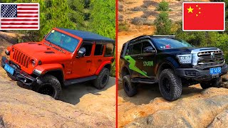 Gwm Tank 500 3.0 V6 Vs Jeep Wrangler 2.0 Vs Gwm Cannon 2.0 Turbo |The Match Between Cars Us Vs China