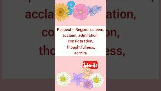 Respect | word meaning | word synonyms |  Respect synonym | new words | English learning