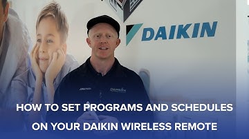 Daikin Split System Wireless Remote - How to setup the 7 day or 24hr programmable time schedule