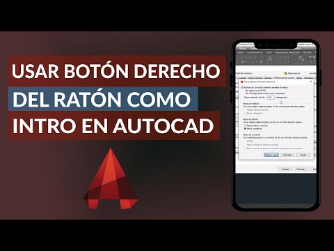 Cómo utilizar y configurar el botón derecho del ratón como tecla &#039;Intro&#039; en AUTOCAD