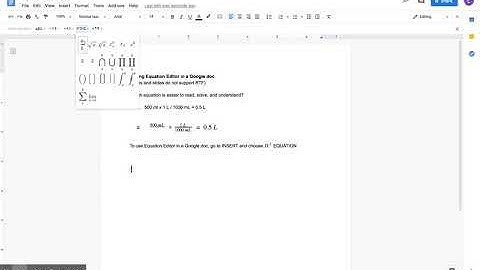 How to Use Equation Editor in Google Docs