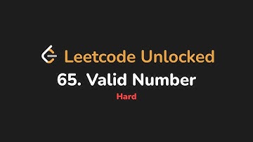 65. Valid Number | Leetcode Unlocked - Python